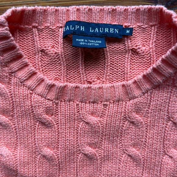 Polo by Ralph Lauren ORANGE Cable Knit Sweater - Picture 2 of 5